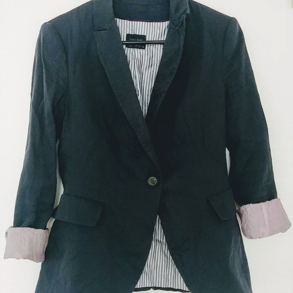 Zara boyfriend blue navy blazer Small - Picture 5 of 12